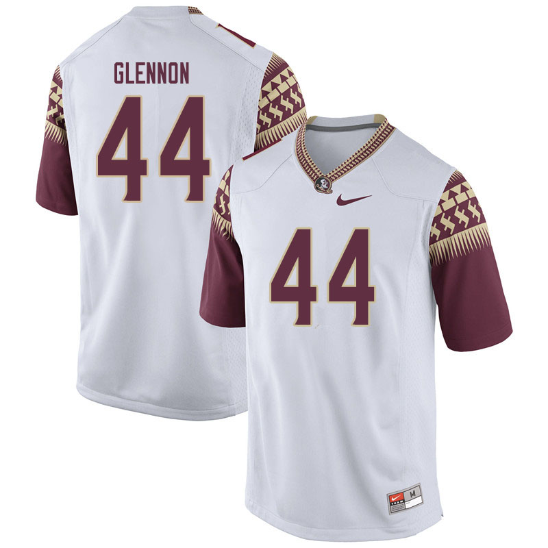 Men #44 Grant Glennon Florida State Seminoles College Football Jerseys Sale-White - Click Image to Close